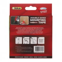 Stik.ie 20mm x 5m Double Sided Mounting Tape Clear