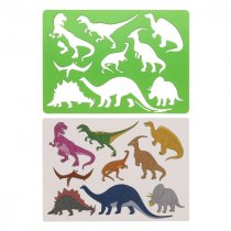 Crafty Bitz 185x265mm Stencil - Dinosaur