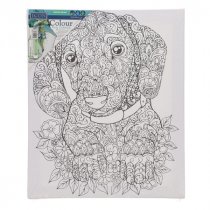 Icon 250x300mm Colour My Canvas - Dog