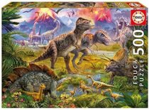 Dinosaur Gathering - 500 Piece Jigsaw Puzzle