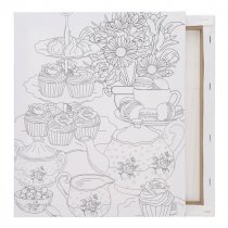 Icon 250x300mm Colour My Canvas - Tea Party