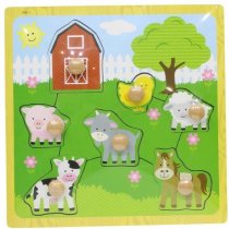 Easy Grab Wooden Puzzle ASS, 7 pcs