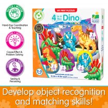 My First Puzzle Sets 4-In-A-Box Puzzles – Dino