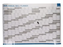 Concept A1 2025 Annual Wall Planner With Dry Wipe Marker