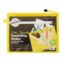 Premto * Pastel B5 Extra Durable Expanding Mesh Wallet - Primrose