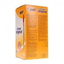 BIC Box 50 Cristal Original Ballpoint Pens - Red