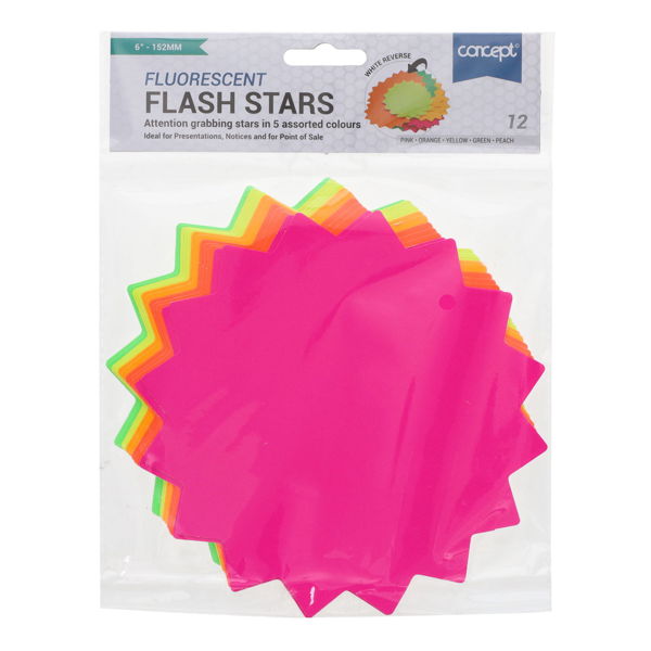 Concept Pkt.12 6" Flash Stars