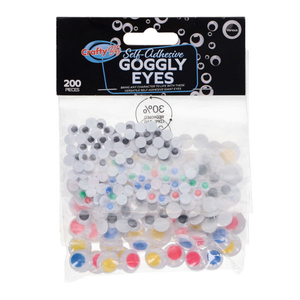 Crafty Bitz Pkt.200 Asst Goggly Eyes