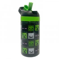 Minecraft 600ml Black Water Bottle