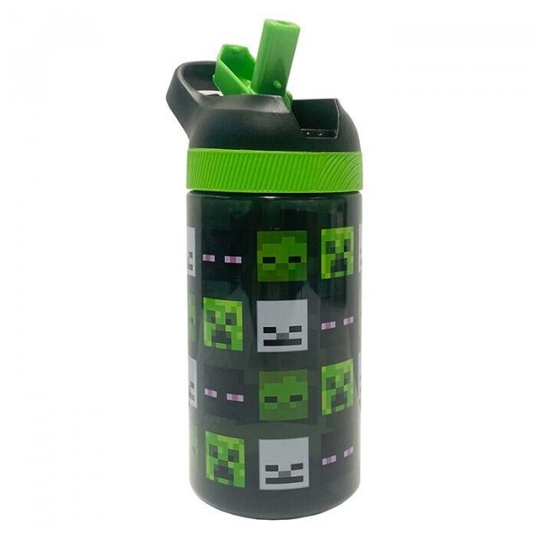 Minecraft 600ml Black Water Bottle