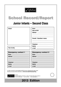 Junior Infants to 2nd Class (2013 Revised)
