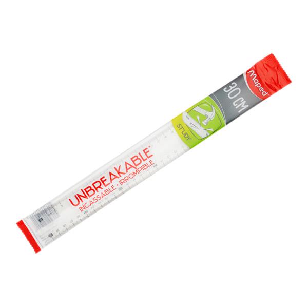 Maped Study 30cm Unbreakable Ruler - Translucent