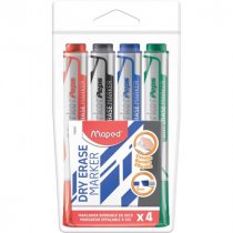 Maped Pkt.4 Jumbo Chisel Tip Dry Eraser Markers Maped Pkt.4 Jumbo Chisel Tip Dry Eraser Markers