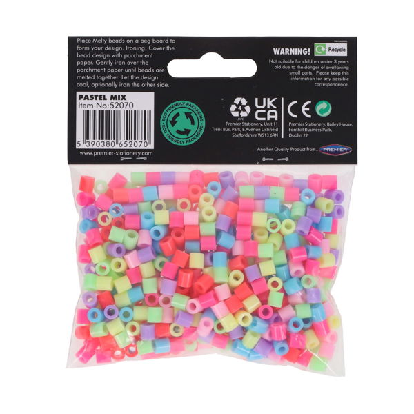 Pkt.500 Fusion Melty Beads - Pastel Mix