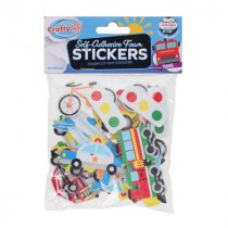 Pkt.36 Self-Adhesive Foam Stickers - Traffic