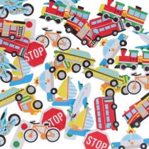 Pkt.36 Self-Adhesive Foam Stickers - Traffic