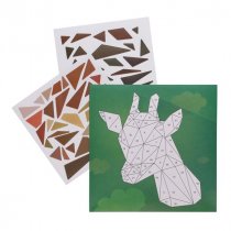 Icon Mosaic Sticker Art - Fox & Giraffe