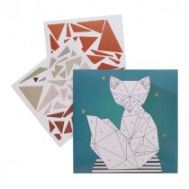Icon Mosaic Sticker Art - Fox & Giraffe
