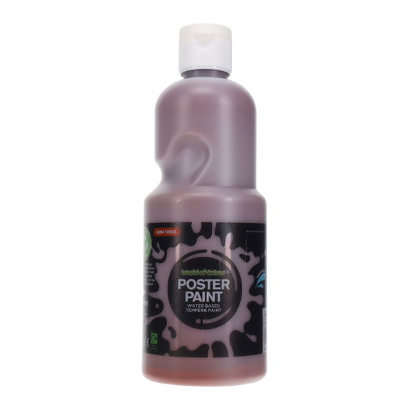 World of Colour Poster Paint 500ml - Burnt Umber