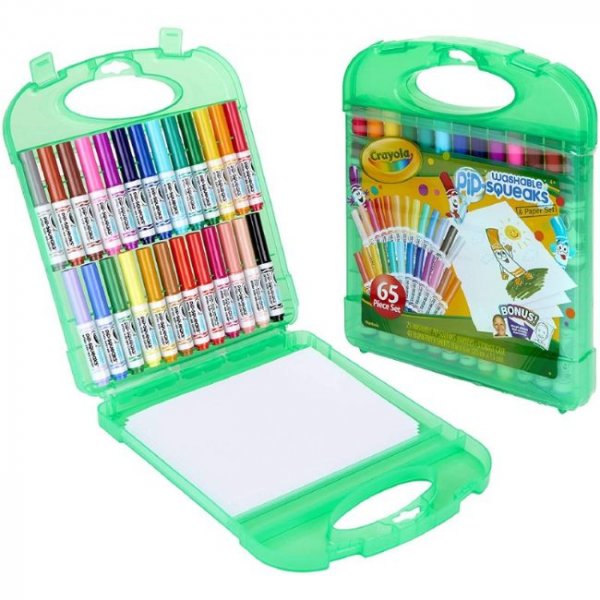 Crayola Washable Pip-squeaks & Paper Set, 65 Piece