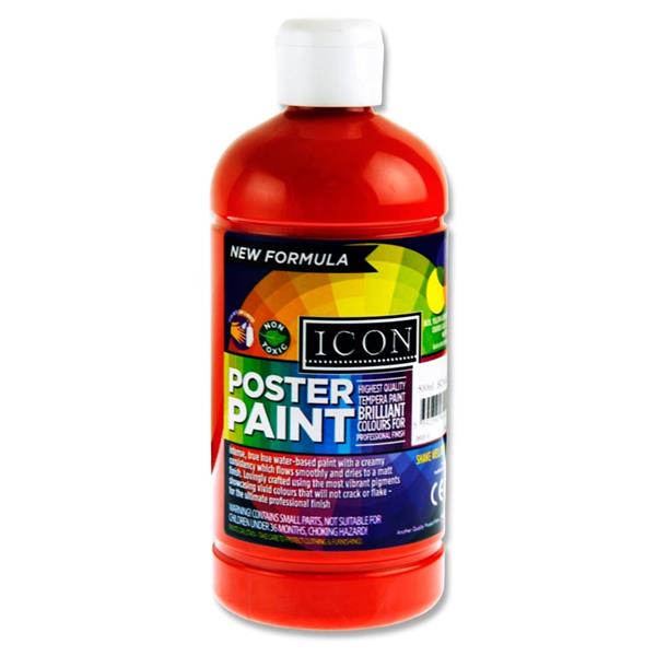 ICON POSTER PAINT 500ml - SCARLET