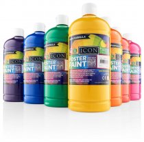 ICON ART 1ltr POSTER PAINT - SCARLET