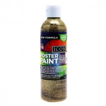 ICON 300ml GLITTER POSTER PAINT - GOLD