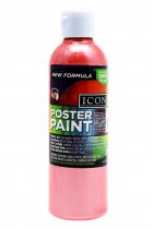 ICON 300ml PEARLESCENT POSTER PAINT - RED