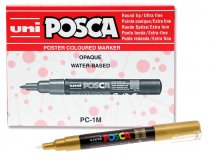 UNI POSCA PC-1M 0.7mm BULLET TIP PERMANENT MARKER - GOLD