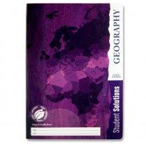 STUDENT SOLUTIONS A4 120pg DURABLE COVER MANUSCRIPT BOOK - GEOGRAPHY