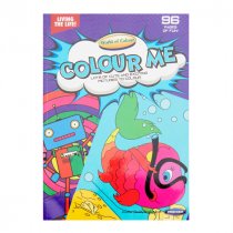 WOC A4 96pg PERFORATED COLOURING BOOK - LIVING THE LIFE!