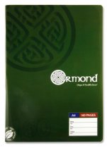 ORMOND A4 160pg MANUSCRIPT BOOK DURABLE COVER