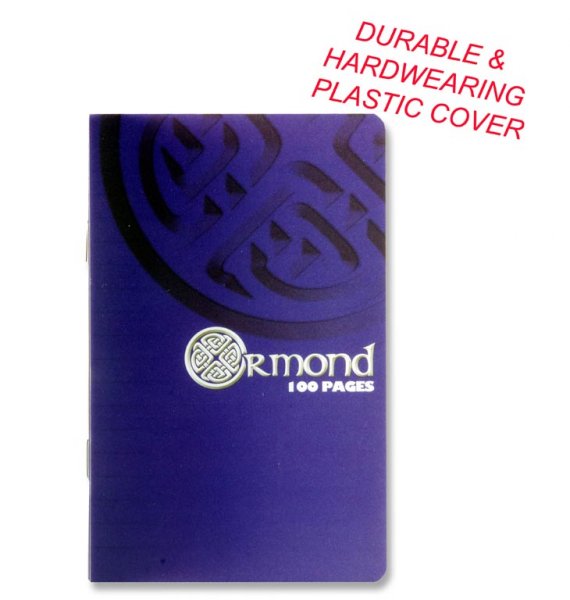 ORMOND 100pg DURABLE COVER NOTEBOOK 10x16cm