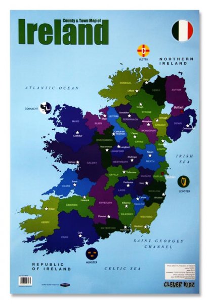 CLEVER KIDZ WALL CHART - MAP OF IRELAND