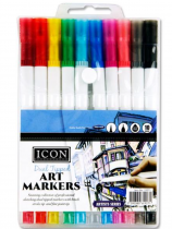 ICON PKT.10 DUAL TIPPED ART MARKERS