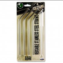 PREMIER UNIVERSAL CARD 4 CURVED STAINLESS STEEL ECO STRAWS
