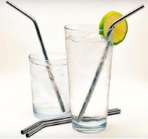 PREMIER UNIVERSAL CARD 4 CURVED STAINLESS STEEL ECO STRAWS