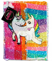 EMOTIONERY BLINGTASTIC A5 160pg SEQUINS NOTEBOOK - UNICORN