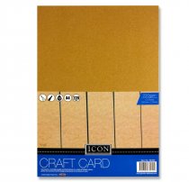* ICON PKT.10 A4 220gsm CRAFT CARD - KRAFT