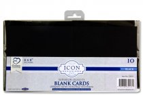 ICON OCCASIONS PKT.10 6Óx6Ó 250gsm CARDS & ENVELOPES - BLACK