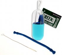 GREEN LINE COLLAPSIBLE STRAW - NAVY